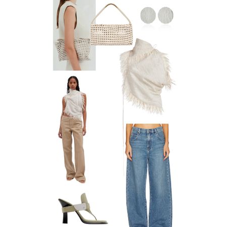 Asymmetric drapery and feathery top styled with relaxed jeans 

#LTKshoecrush #LTKSeasonal #LTKstyletip