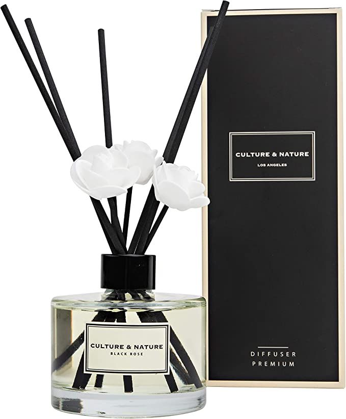 CULTURE & NATURE Reed Diffuser 6.7 oz ( 200ml ) Black Rose Scented Reed Diffuser Set | Amazon (US)