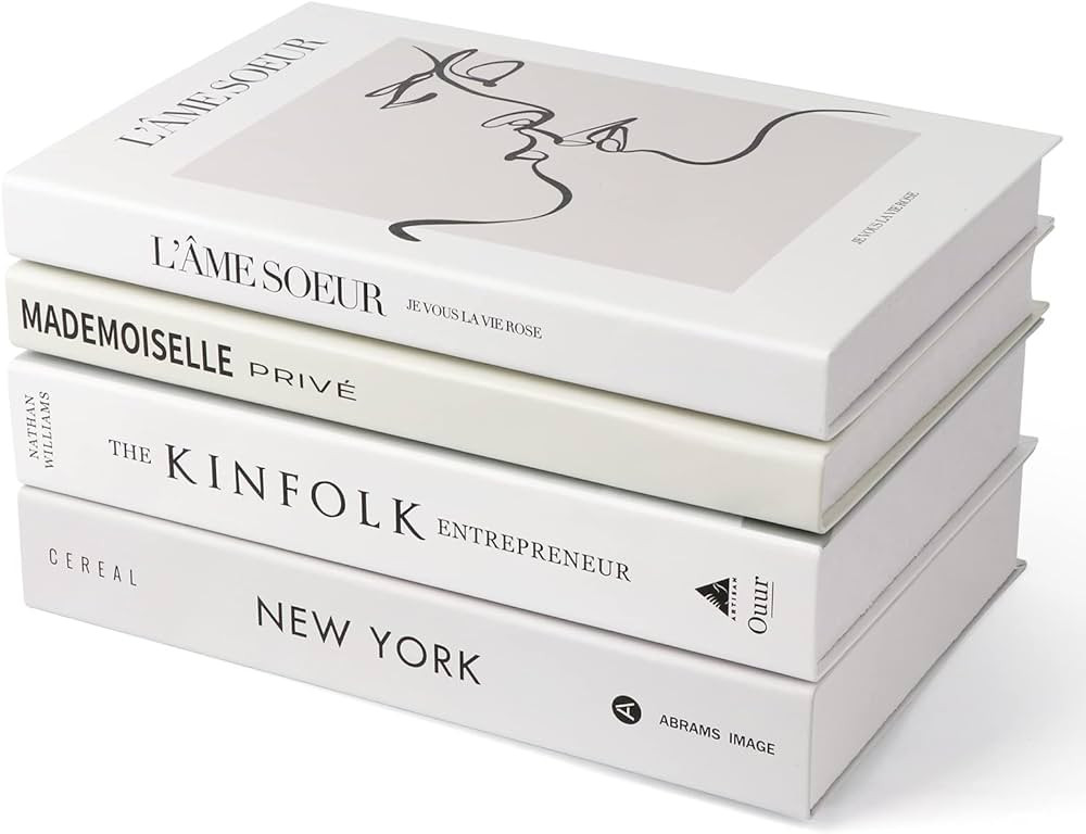 Amazon.com: 4 Pack Faux Books for Decoration, Ediactcyl Modern Fashion Decorative Books Set for H... | Amazon (US)