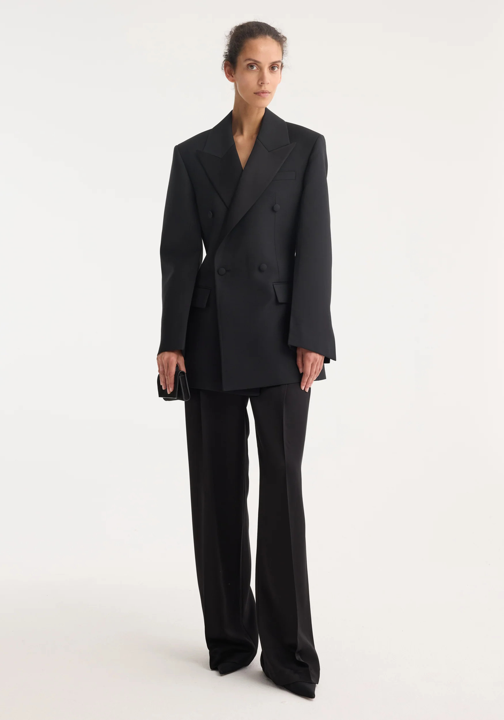 hourglass tuxedo blazer | black | Rohe