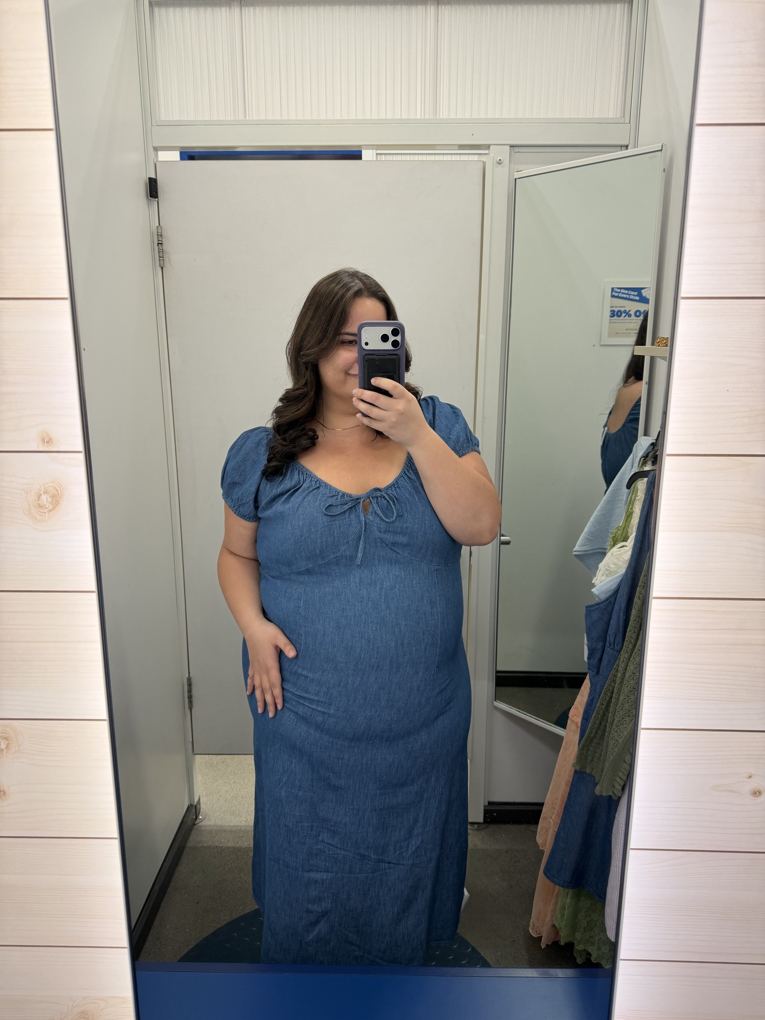 Denim dress from old navy wearing 2x as size 24/26 but 3x would fit better 

#LTKPlusSize