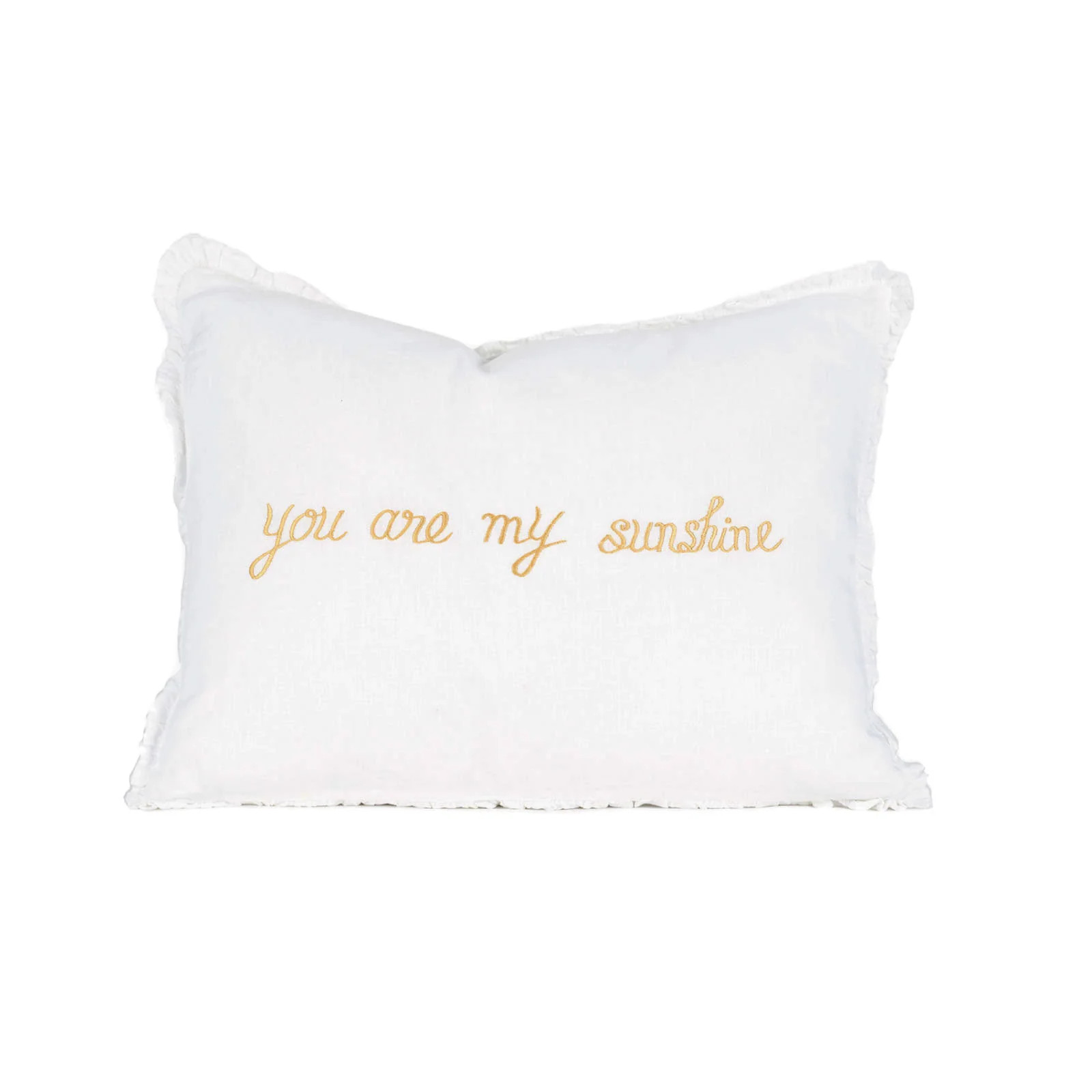 Sunshine Embroidered Pillow | Brooke & Lou | Brooke and Lou