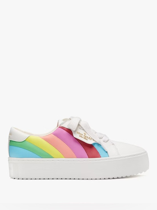 Kate Spade Selena Sneakers with Rainbow Stripes | Poshmark