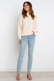 Tahlia Knit Sweater - Cream | Petal & Pup (US)