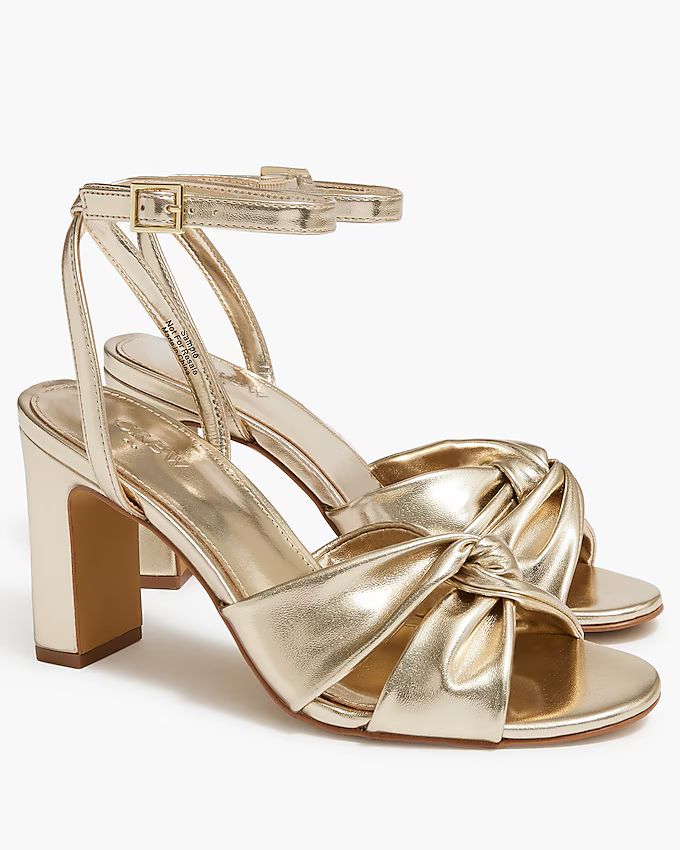 Twisted heeled sandals | J.Crew Factory