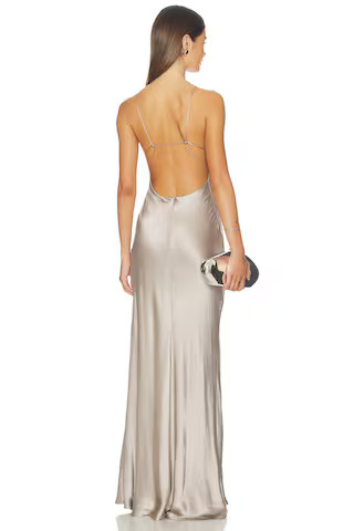 Pushpa Gown in Grey | Revolve Clothing (Global)