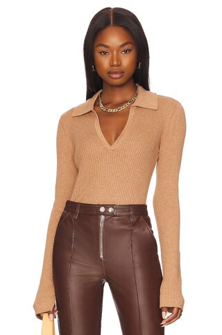 PAIGE Catarina Sweater in Deep Camel from Revolve.com | Revolve Clothing (Global)