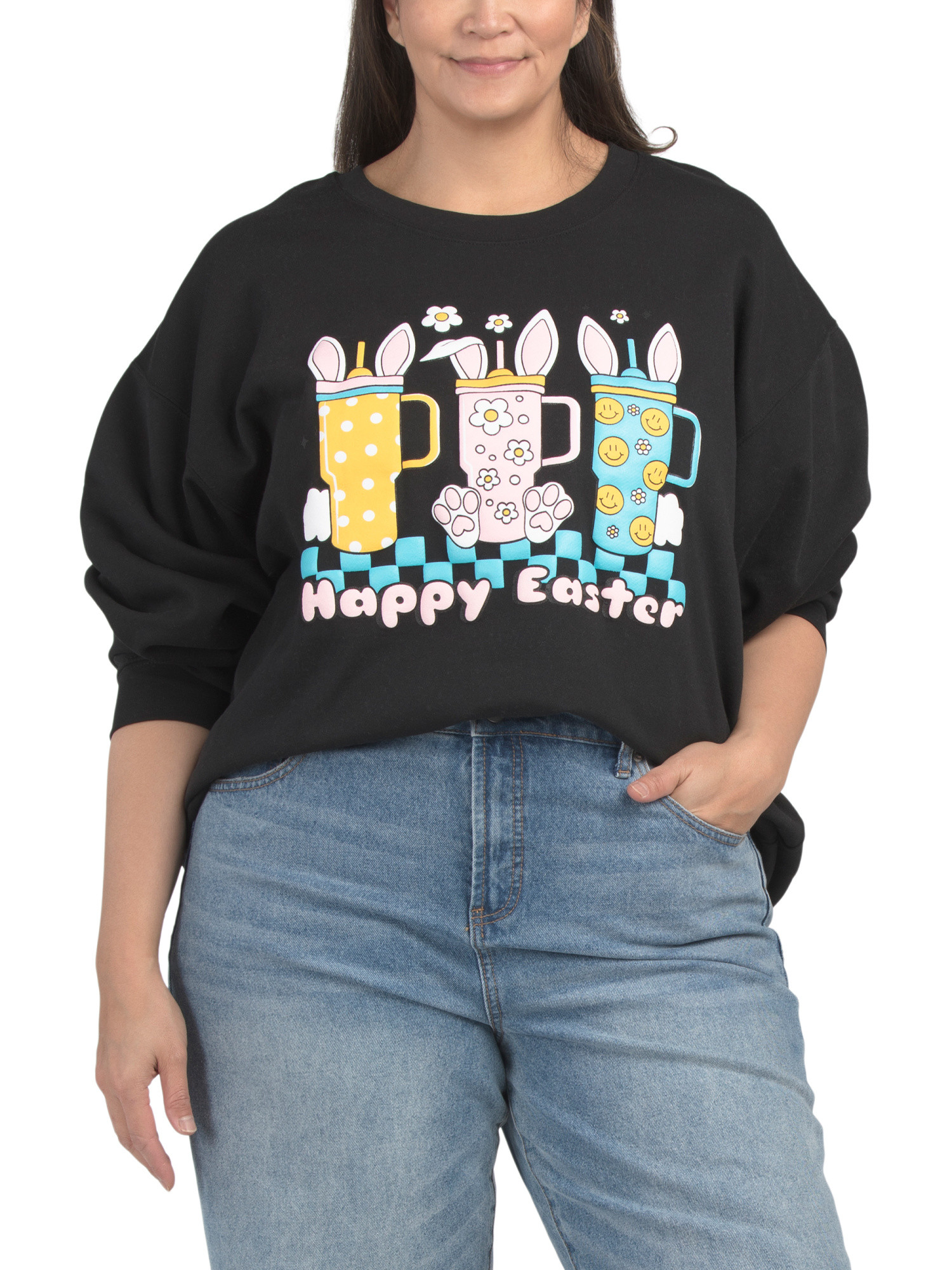 Plus Happy Easter Mugs Sweatshirt | Plus Size | Marshalls | Marshalls