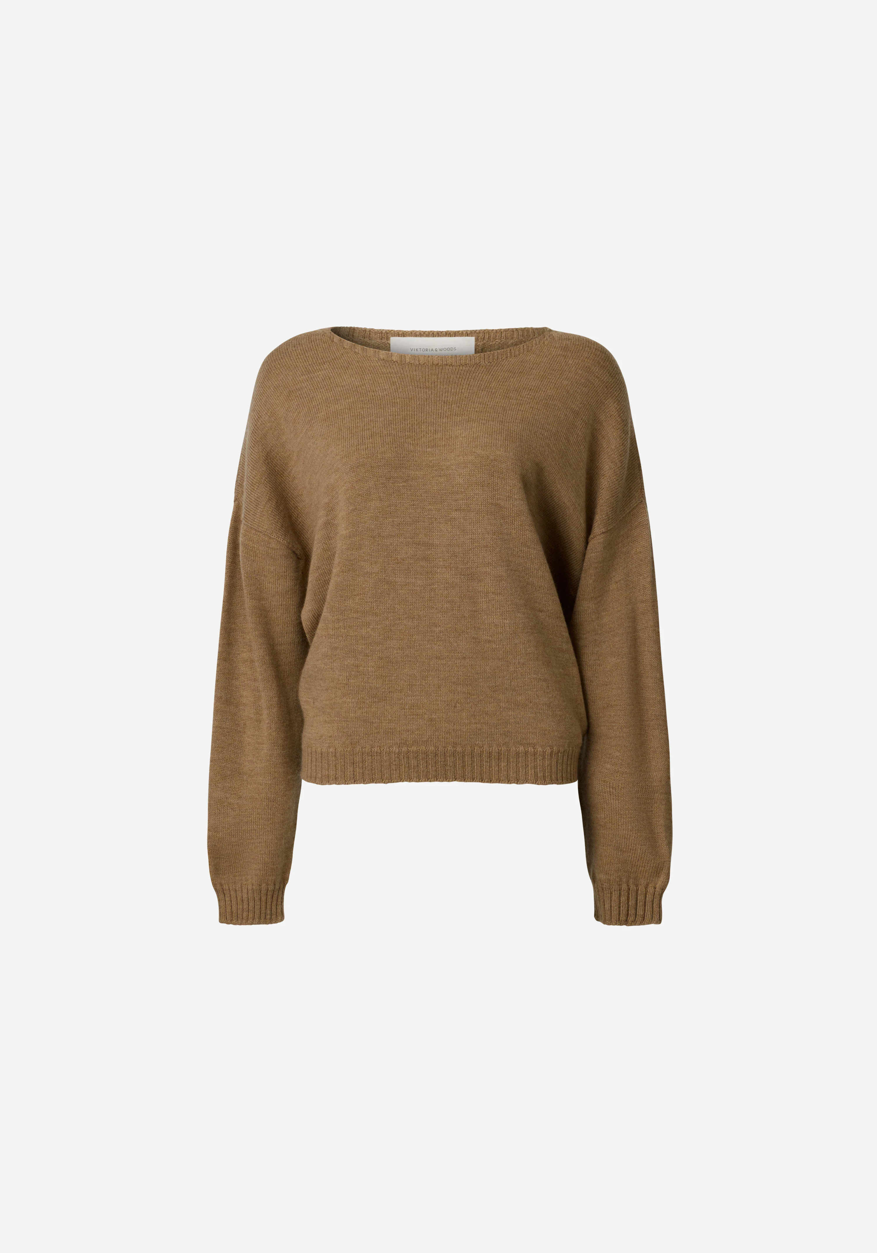 AUGUST MERINO KNIT IN BEIGE, BROWN | KNITWEAR | VIKTORIA & WOODS | Viktoria & Woods