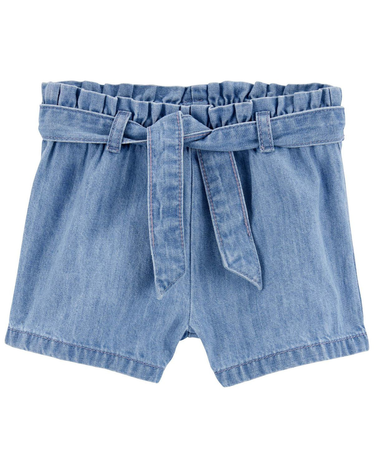 Baby Paperbag Belted Chambray Shorts | Carter's
