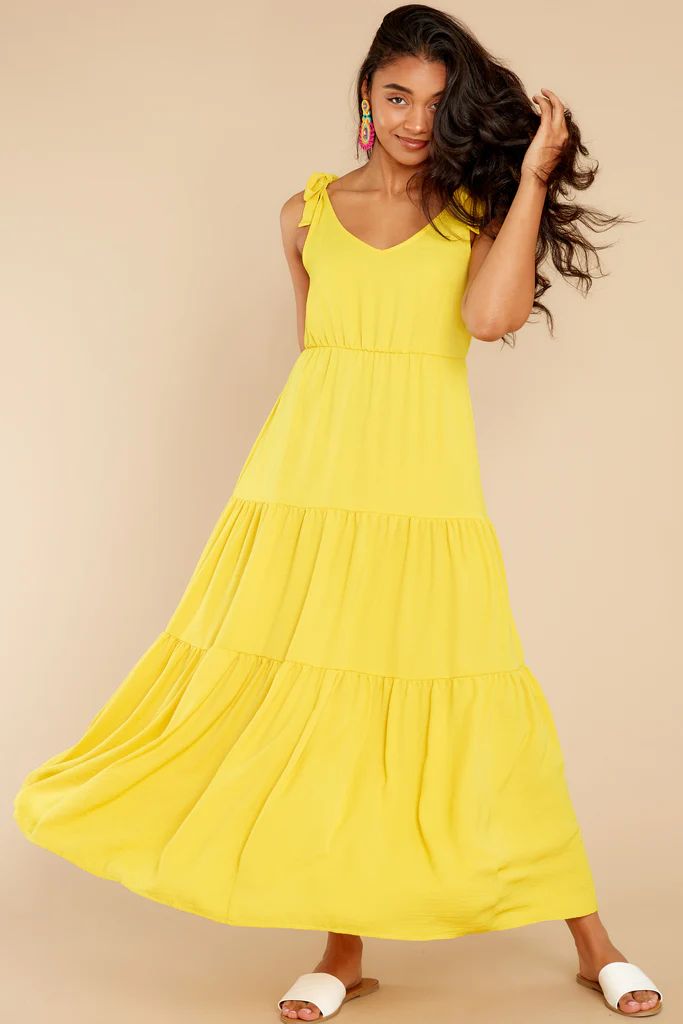 Right Kind Of Attention Yellow Maxi Dress | Red Dress 