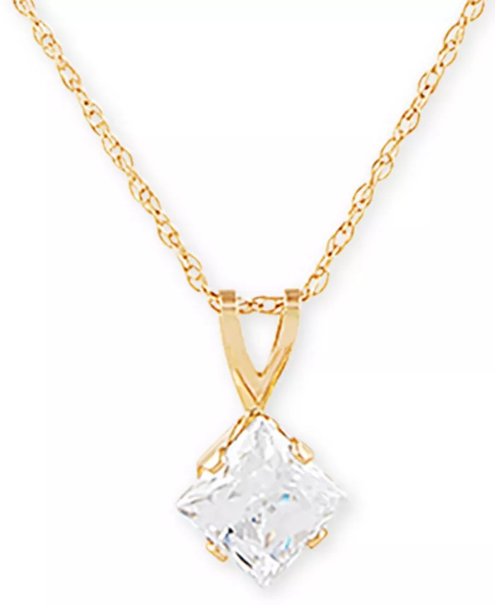 Macy's
          
        
  
      
          Cubic Cubic Zirconia 18" Pendant Necklace in 14k G... | Macys (US)