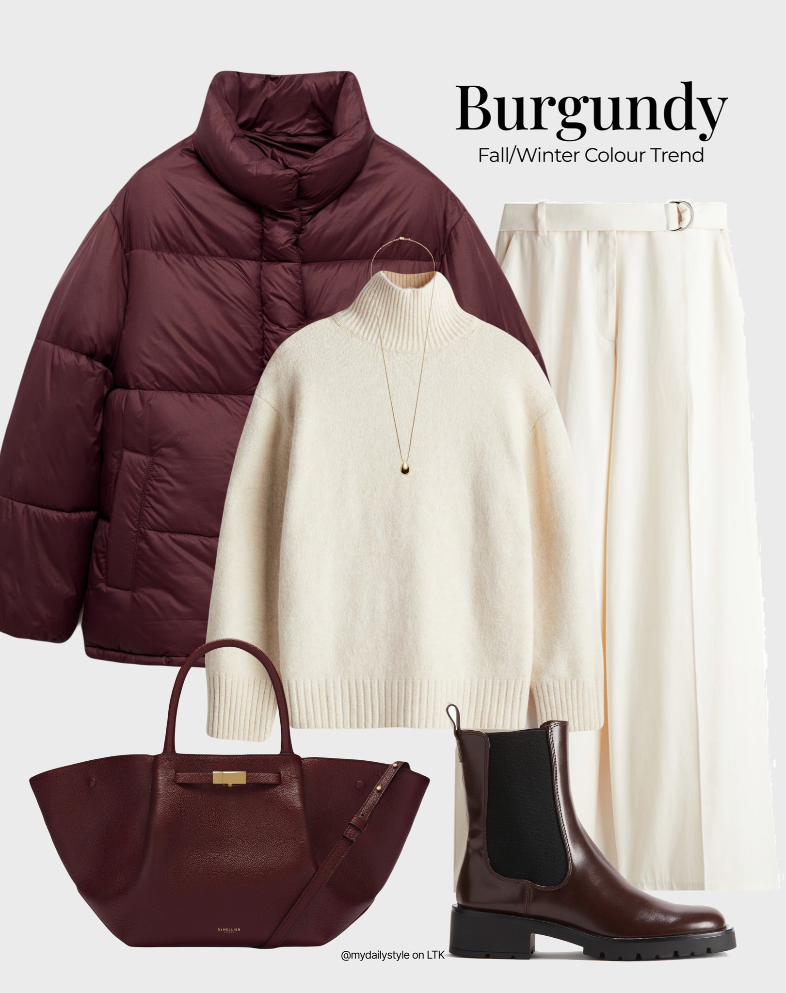 Burgundy puffy jacket styling for fall/winter 🖤

Check out more styling ideas in my profile. 

Tags: burgundy, cherry red, chocolate brown, fall style, pre-fall, autumn style, fall outfit, autumn outfit, fall fashion, autumn fashion, easy styling, simple everyday look, chic & basic outfit, Parisian look, casual outfit, capsule wardrobe, office look, brunch style, high street, DeMellier The Midi Ney York Burgundy Bag.  

#LTKbag #LTKautumn #LTKstyletip