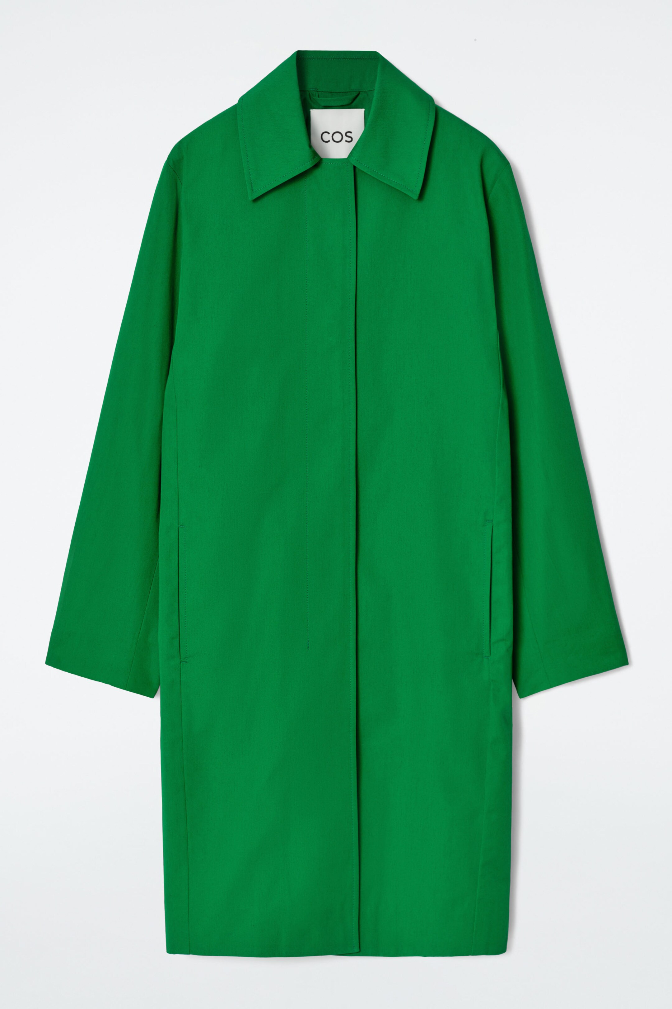 COTTON CAR COAT - GREEN | COS UK