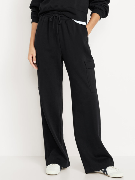 Extra High-Waisted SoComfy Cargo Wide-Leg Sweatpants | Old Navy (US)