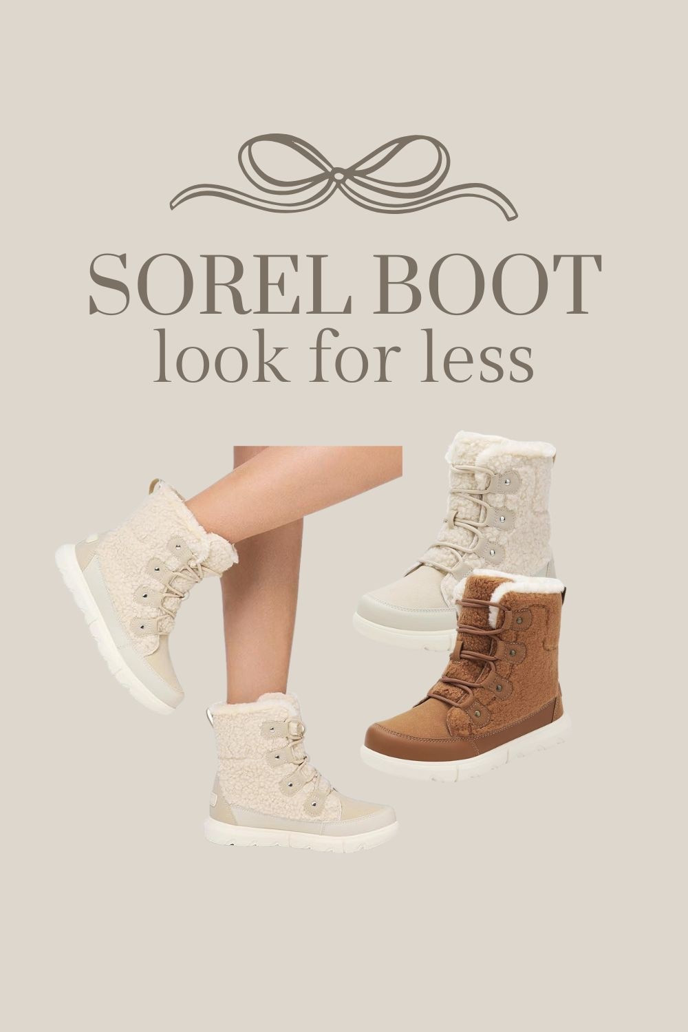 Sorel boot look for less. These cute boots are on sale for only $45! 

#LTKSeasonal #LTKootd #LTKFindsUnder50