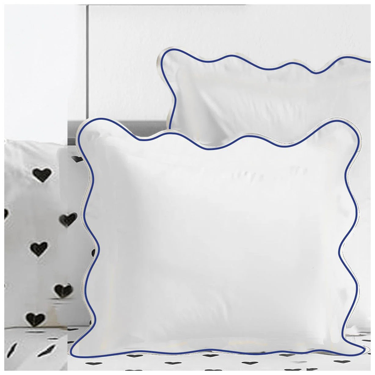 400TC Cotton Scallop Embroidery Sateen Solid Euro Sham | Wayfair North America