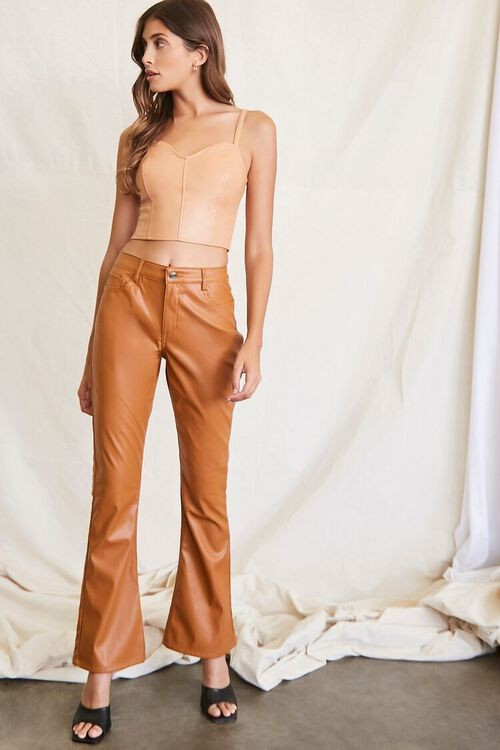Faux Leather Flare Pants | Forever 21 (US)