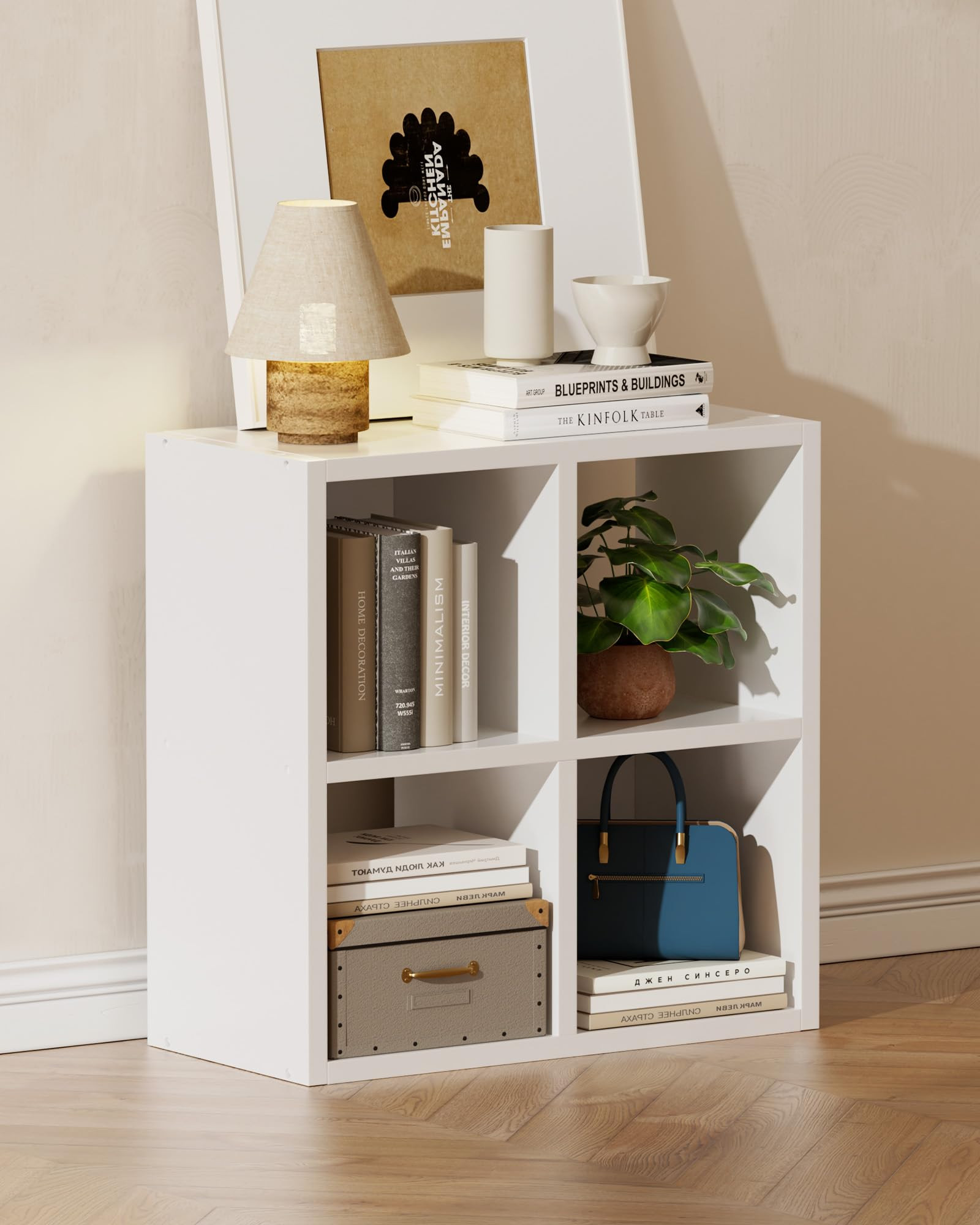 GTPLAYER 4-Cube Storage Organizer Shelf – Fits 11" Bins, Stackable 2×2 Design, Vertical or Hor... | Amazon (US)