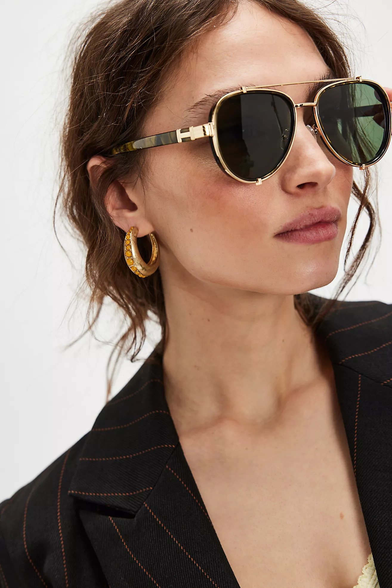 Wesley Oversized Aviator Sunglasses | Free People (Global - UK&FR Excluded)