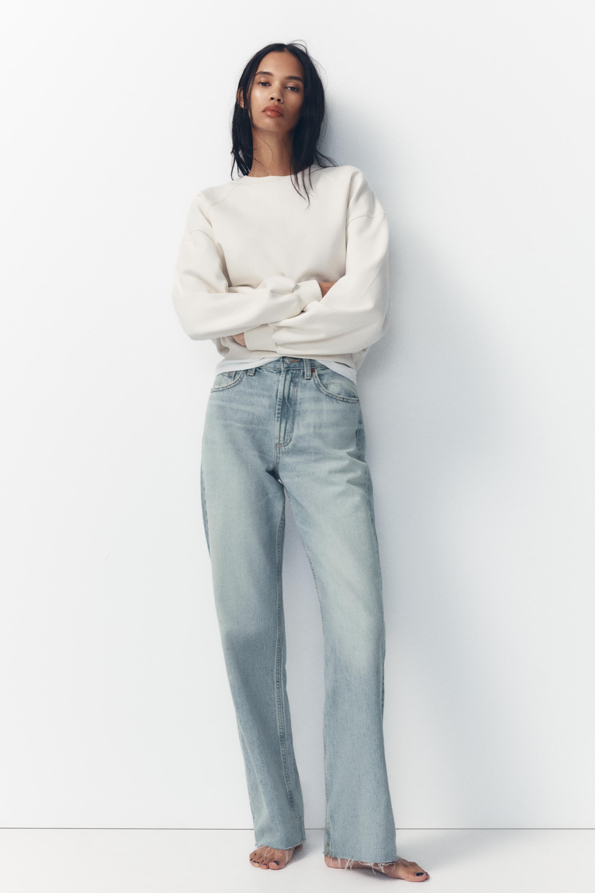 FULL LENGTH TRF HIGH RISE WIDE LEG JEANS | Zara US