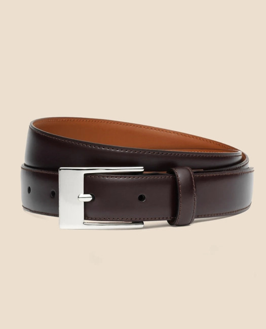 Brooks Brothers Boys Classic Leather Belt | Burgundy | Size 32 | Brooks Brothers