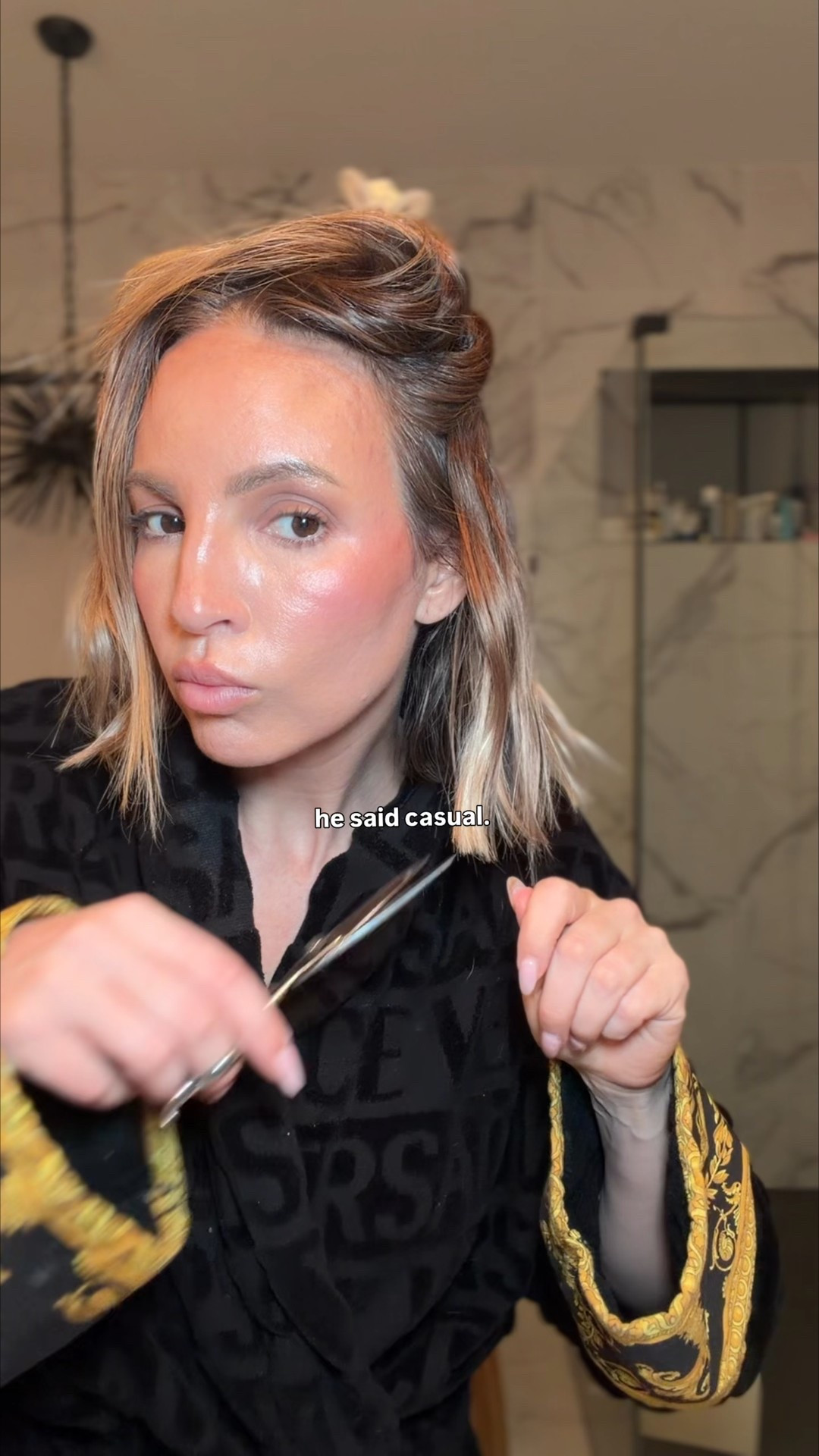 Apparently, these clip in extensions are all the rage over on TikTok according to my teen. And apparently I’ve been living under a rock.😅 their real human here and they literally match my hair perfectly. I really am shocked by them. The only thing is sometimes the hair comes out and needs a trim, but it’s not a big deal at all. That’s why I was cutting my hair in the video. Wearing a medium in the jacket. When I saw it online, I ordered it so fast. It’s perfection. I’m also wearing a small in the capris. Prada heels run tts

#LTKstorytime #LTKgrwm #LTKootd