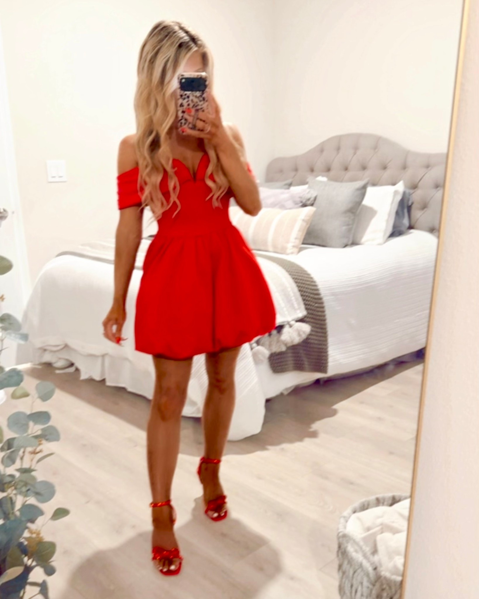 Holiday dress: this red strapless / off-the-shoulder mini dress with a bubble skirt makes the perfect holiday party dress! I styled this red mini dress with matching red sparkly heels! This holiday party dress also comes in black! This holiday dress is elegant and affordable!

Christmas dress, Christmas party dress, red dress, holiday heels, strapless, dress, bubble dress

#LTKootd #LTKHoliday #LTKSaleAlert