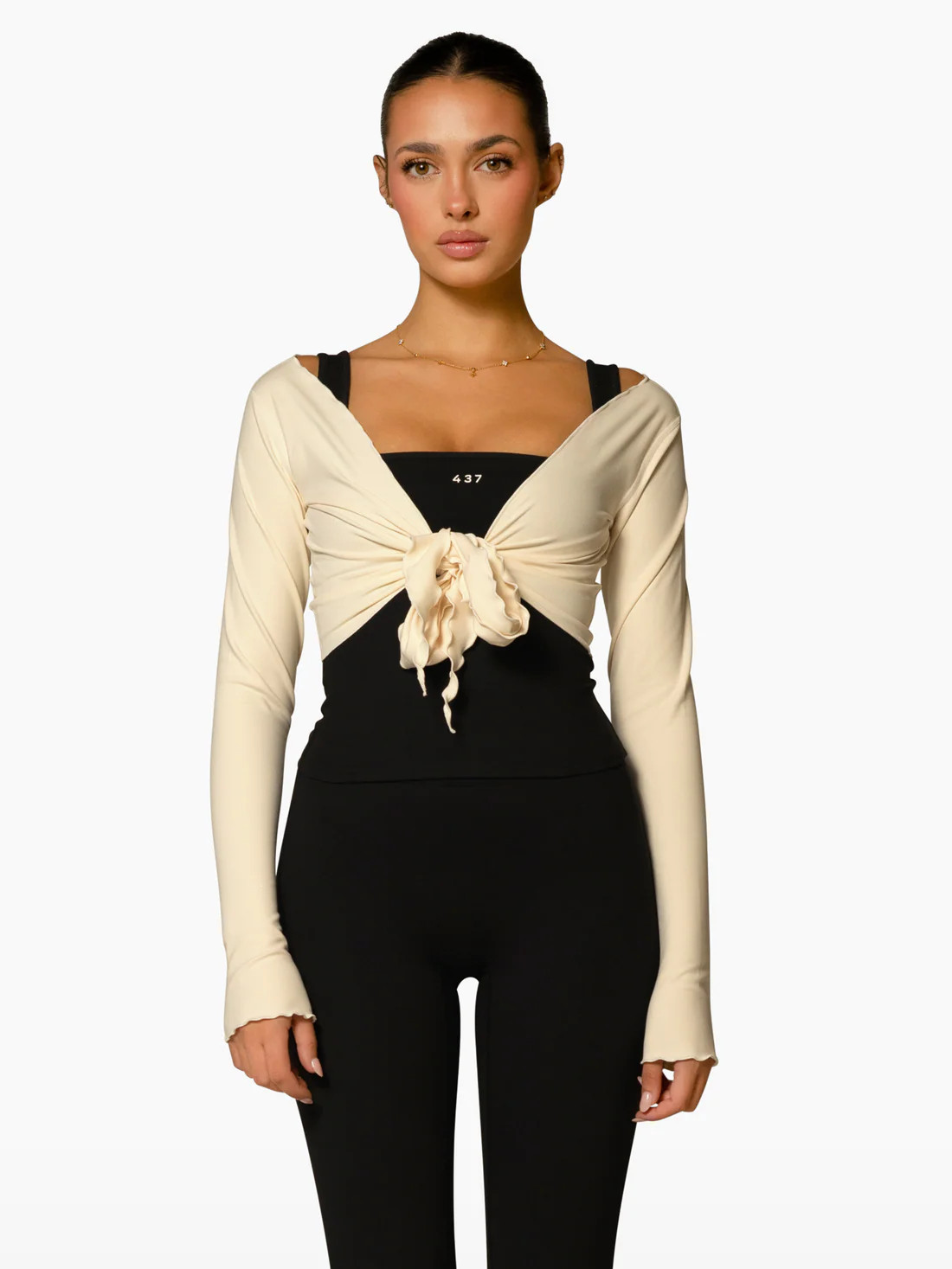 The Wrap Top / Cream | 437
