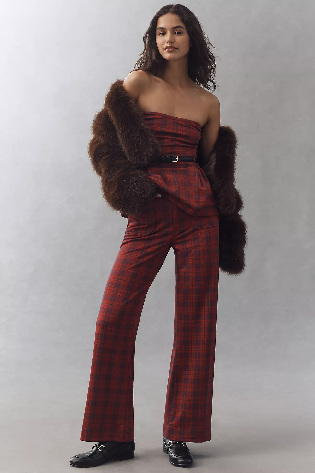 The Colette Full-Length Tartan Plaid Pants by Maeve | Anthropologie (US)