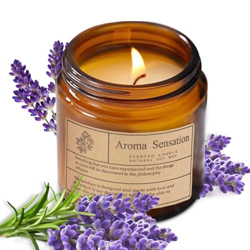 ARCASA Organic Lavender Candles - Non Toxic Soy Candles for Home, Stress Relief & Meditation (7oz) | Amazon (US)