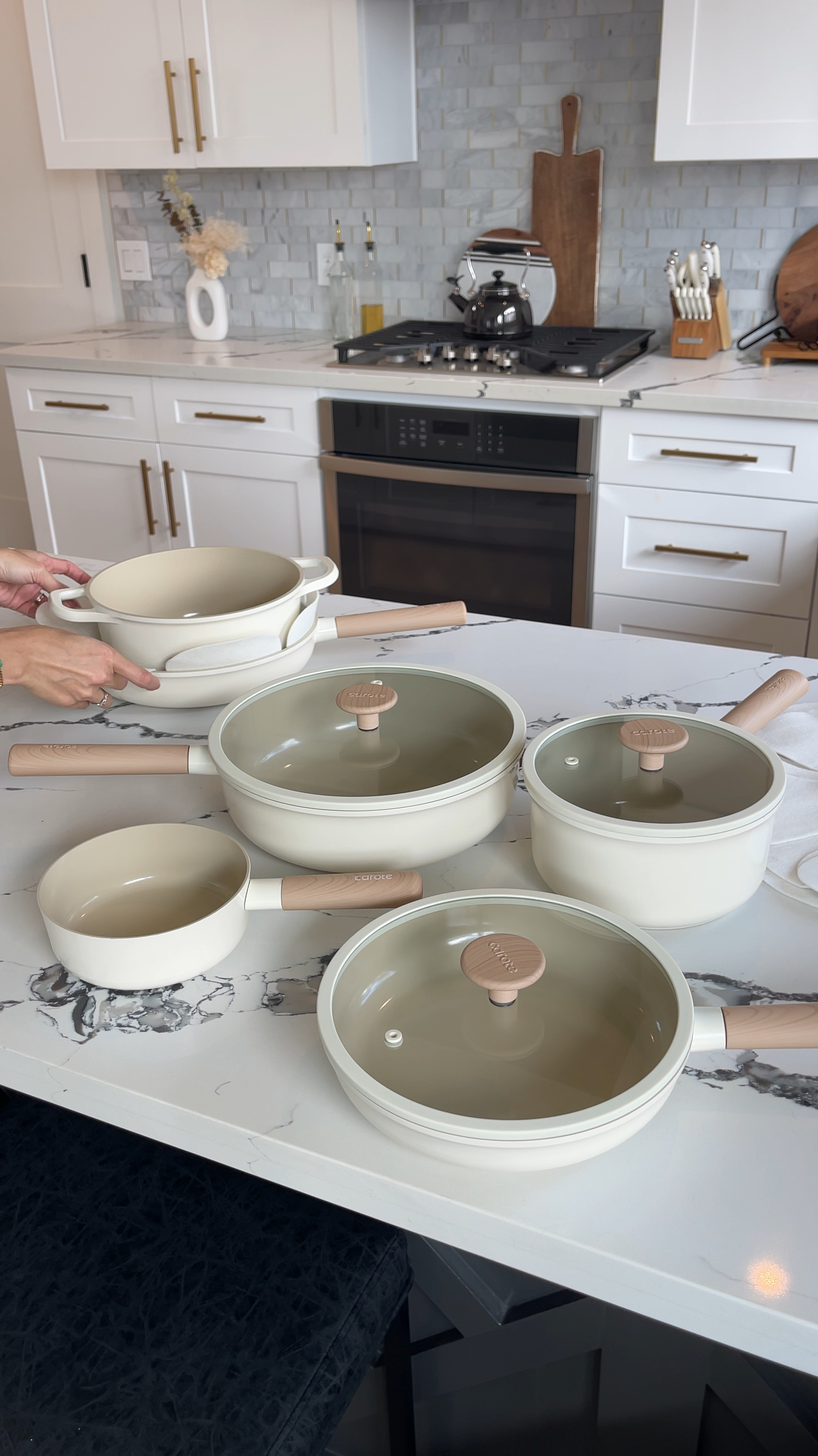 Ceramic cookware that’s nonstick, lightweight, aesthetic AND functional! I love this creamy off white color  Keep an eye out at  @SemiCrunchyAlwaysExtra on Instagram where we will be giving away a Carote cookware set with clear glass lids in 2025! 

Related: Gift guide gift ideas for home chefs, house warming gifts, wedding registry item, cooking and kitchen gear, gifts for him, gifts for her, gifts for them, family cooking

#LTKHome #LTKGiftGuide #LTKWatchNow