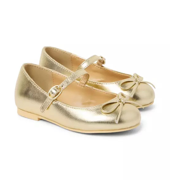 Metallic Bow Flat | Janie and Jack