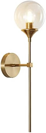 BOKT Glass Globe Mid Century Wall Sconce Wall Light Fixture Bedroom Lighting Nordic Living Room Back | Amazon (US)