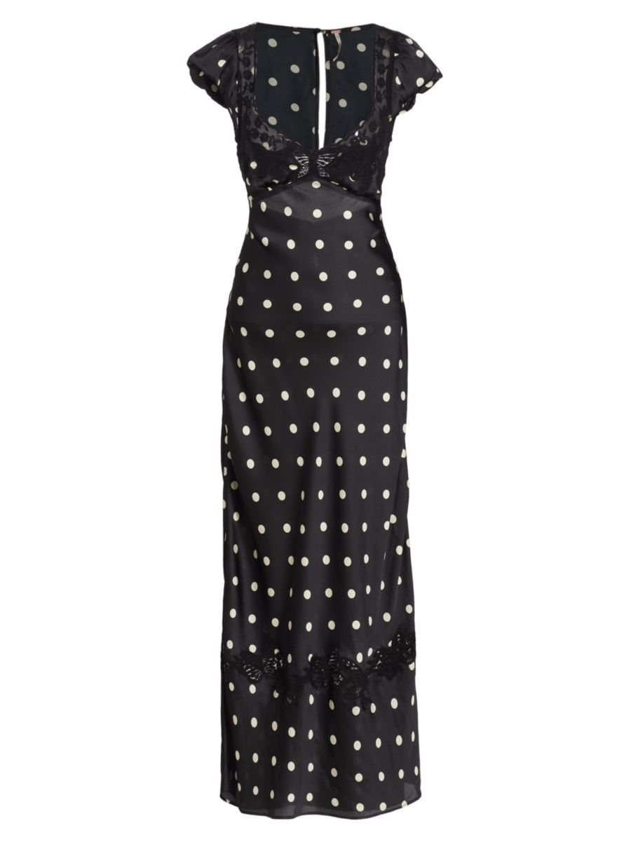 Free PeopleButterfly Babe Polka-Dot Midi-Dress | Saks Fifth Avenue