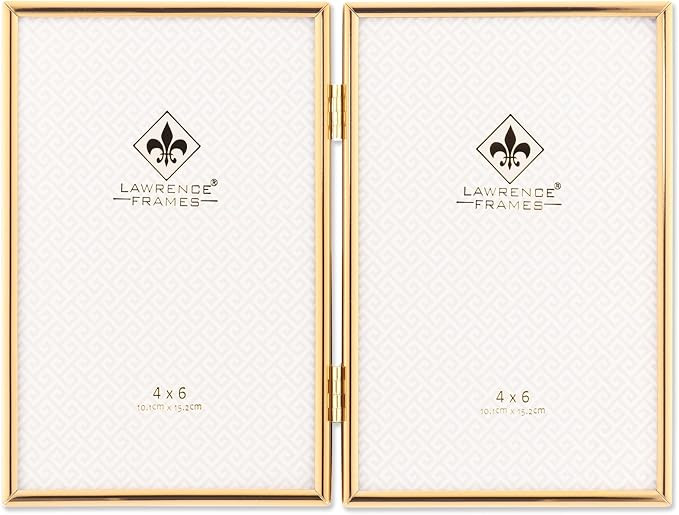 Lawrence Frames Metal Frame, Simply, Gold, 4x6 Double | Amazon (US)