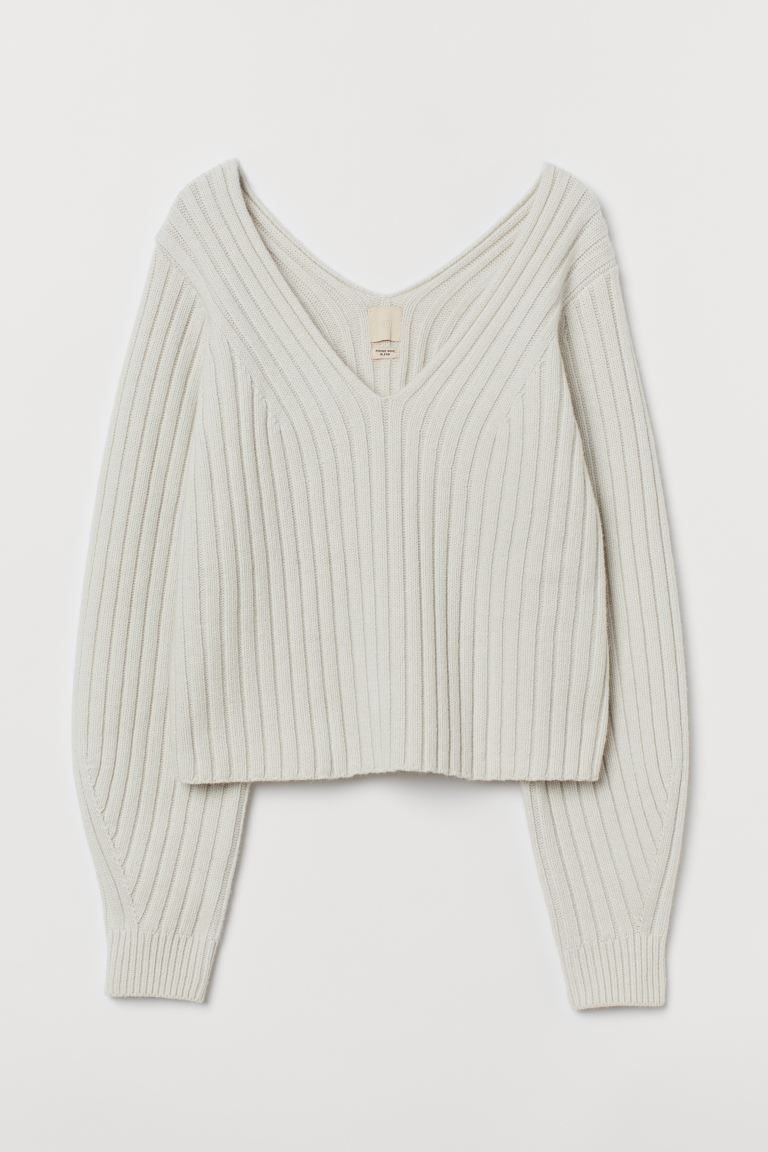 Rib-knit Merino-blend Sweater | H&M (US + CA)