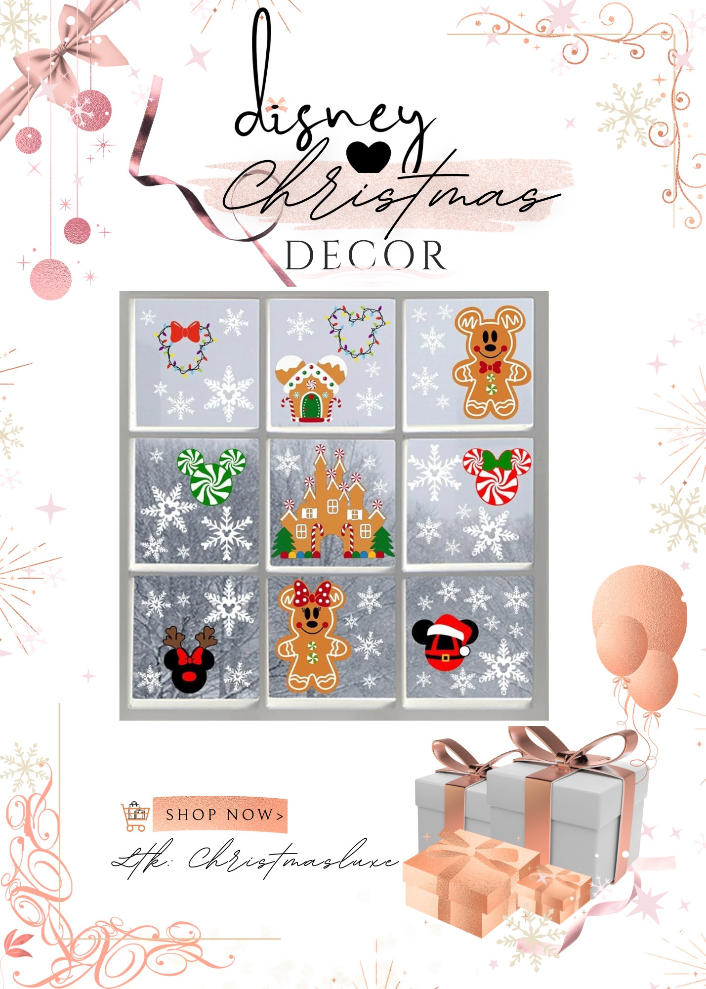 Disney Christmas Decor Window Clings 

#LTKHome #LTKHoliday #LTKSeasonal