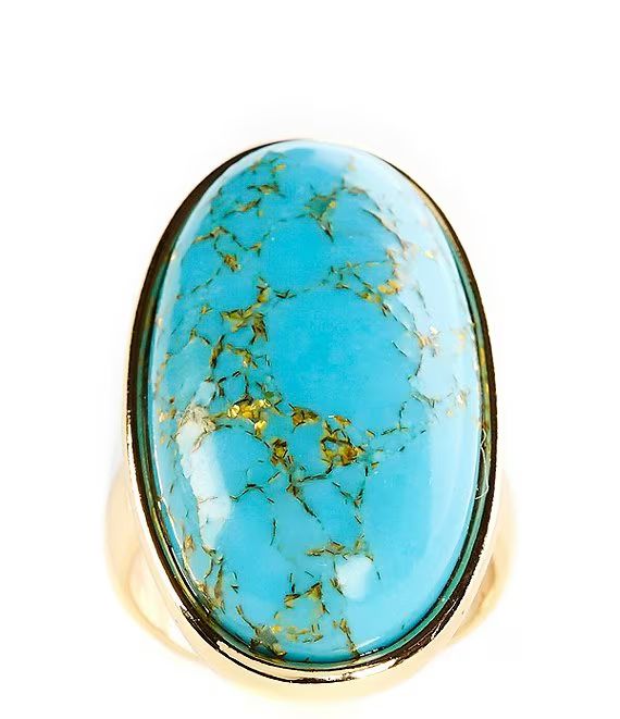 Anna & Avax Brooke Webb of KBStyled Faye Turquoise Stone Statement Ring | Dillard's