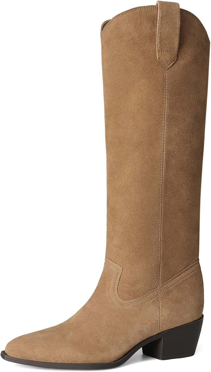 DREAM PAIRS Suede Knee High Fall Tall Boots for Women | Amazon (US)
