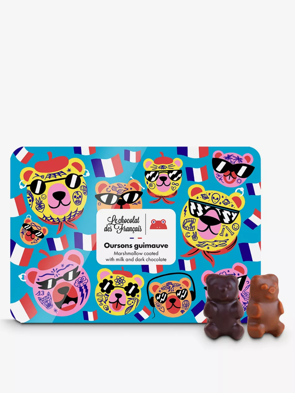 Organic dark and milk chocolate-coated marshmallows tin of 12 | Selfridges