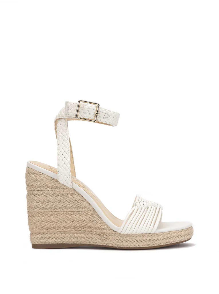 Talise Braided Wedge in White | Jessica Simpson E Commerce