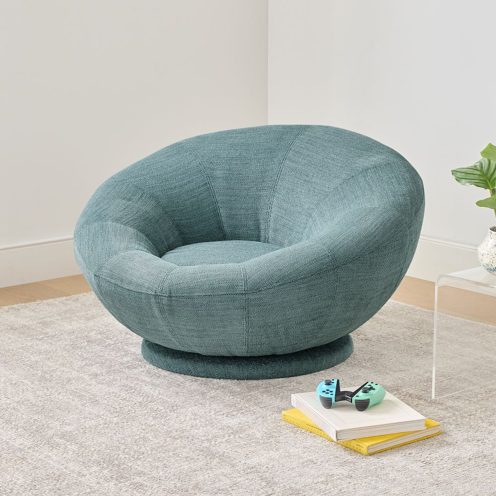 Petite Groovy Swivel Chair | West Elm (US)