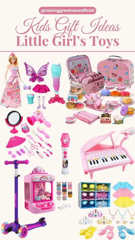 Explore a charming array of gift ideas for little girls! From princess dress-up sets to hair salon toys and pink piano keyboards, there's something to spark every young imagination. Add a touch of outdoor adventure with LED lighted scooters and candy grabber machines. Find the perfect gift to make her smile! 🎁👧 #KidsGiftIdeas #LittleGirlsToys

#LTKkids