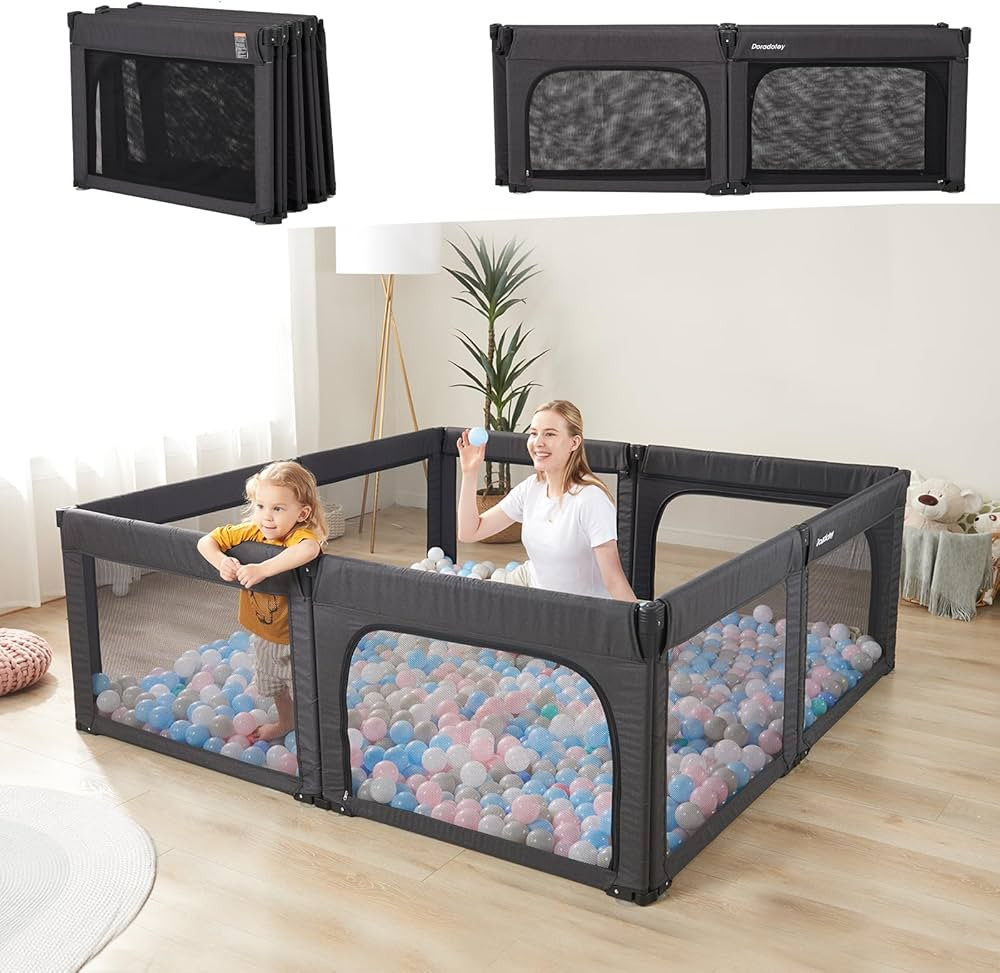 Doradotey Playpen, Adjustable Baby Playpen Foldable Play Pens for Babies and Toddlers Large Baby ... | Amazon (US)
