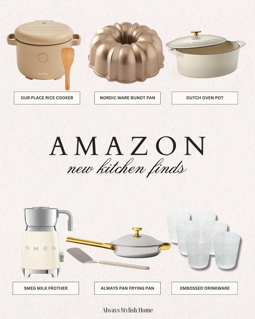 🍽️✨ Amazon Kitchen New Finds! The best new Amazon kitchen finds to give your space an easy, elevated refresh! From trendy kitchen gadgets + cooking essentials to organization, countertop decor, serveware + everyday must-haves, these finds are functional AND cute. 🤎

Perfect for an Amazon kitchen refresh, home organization, hosting + everyday cooking — with plenty of affordable finds that look so much more expensive!

#AmazonKitchen #AmazonKitchenFinds #AmazonHome #AmazonHomeFinds #KitchenEssentials #KitchenMustHaves #KitchenOrganization #AmazonFinds #LTKHome
 

 #LTKSeasonal #LTKHome