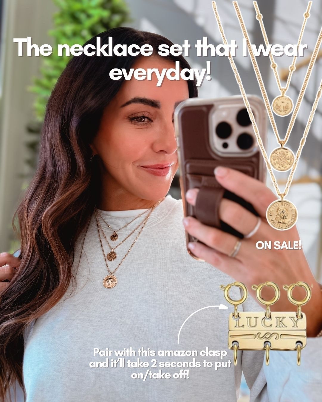 This is the gold necklace set that I wear every single day! It’s from Nordstrom and on sale under $45. I pair it with this Amazon magnetic clasp that makes it easy to put on back takeoff in less than two seconds. This would be the best gift!

#LTKFindsUnder50 #LTKGiftGuide
