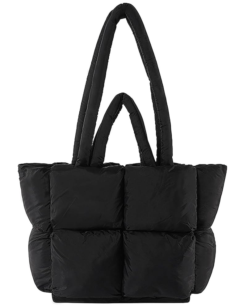 Small Quilted Tote Bag, Puffer Tote Bag for Women, Puffy Bag Checkered Purse Handbag, Fashion Sof... | Amazon (CA)
