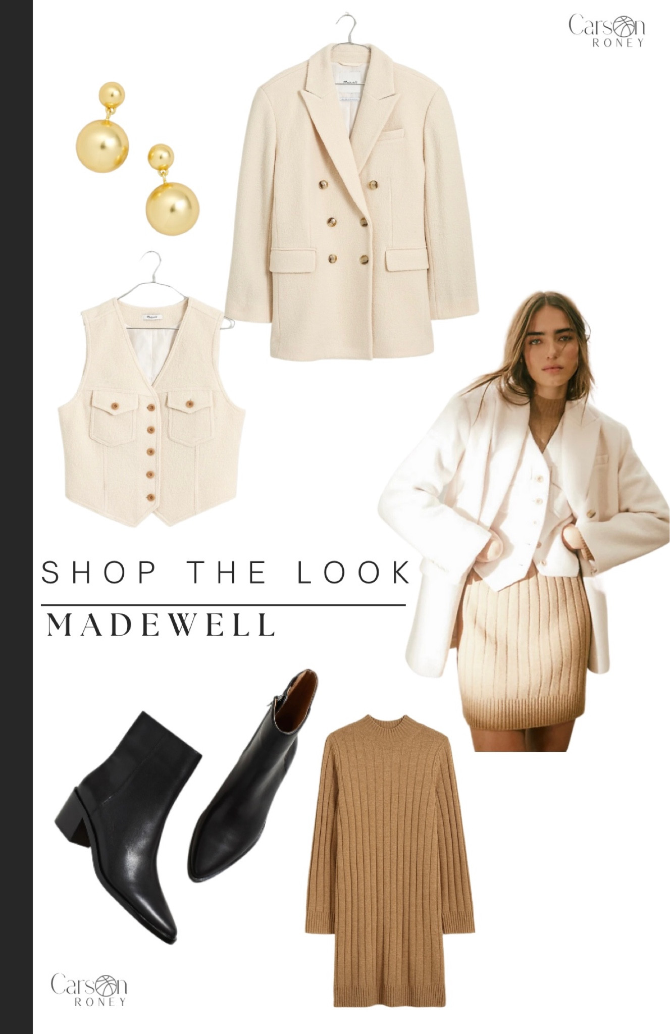 Shop the holiday look from Madewell!




Vest, winter coat, gold earrings, boots, sweater dress, winter outfit, Christmas party outfit, holiday party outfit, neutral outfitt

#LTKCyberWeek #LTKsalealert #LTKHoliday