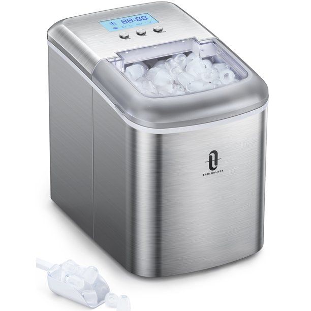 TaoTronics Ice Maker Countertop Machine with LCD Display, Self-Cleaning Function, 9 Bullet Ice Cu... | Walmart (US)